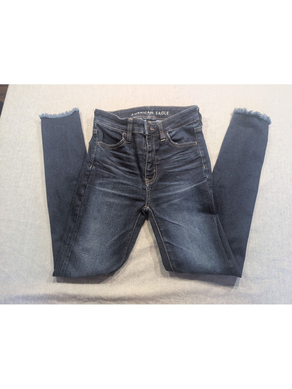 American Eagle super high-rise jegging crop dark wash jeans